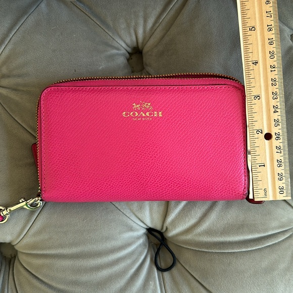 Pink Coach wallet double zip - Picture 5 of 5